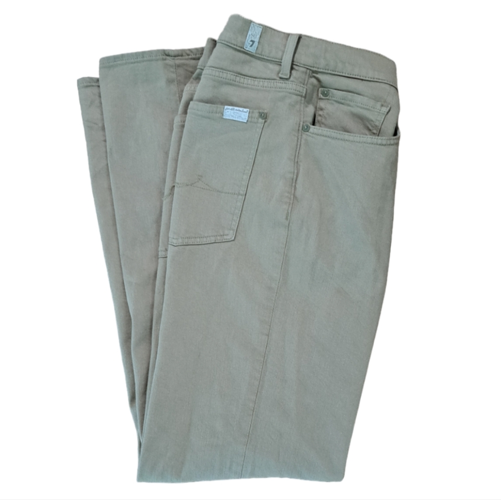 7 FOR ALL MANKIND SIZE 36 khaki WOMEN'S SLIMMY JEANS